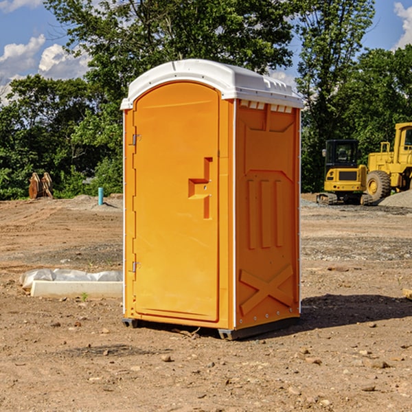 how often are the porta potties cleaned and serviced during a rental period in Middlefield Ohio